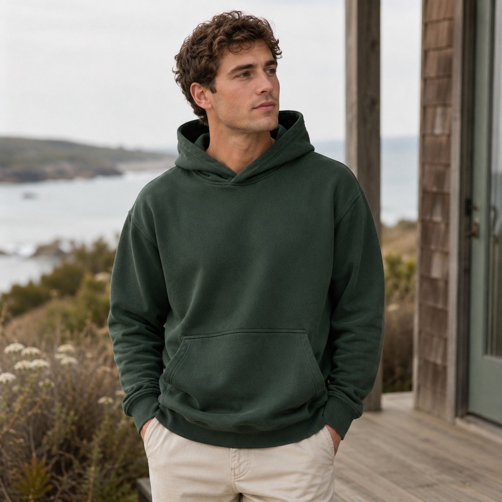 Lululemon Steady State Pullover Hoodie Mens XS Dark Forest Green LM3FAES